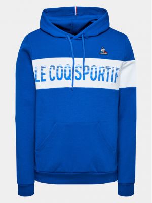 Bluza z kapturem Le Coq Sportif niebieska