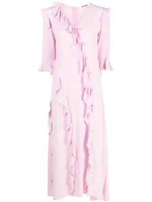 Ασύμμετρη μάξι φόρεμα Vivetta ροζ