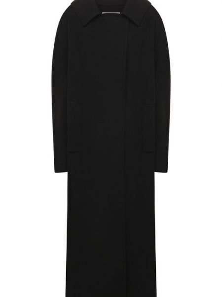 Кашемировое шерстяное пальто Valentino черное
