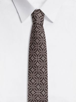 Corbata de tejido jacquard Dolce & Gabbana marrón