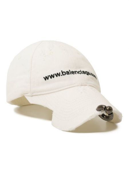 Хлопковая кепка Balenciaga белая