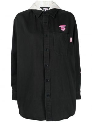 Camicia jeans Aape By *a Bathing Ape® nero