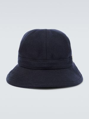 Вълнена шапка от филц Rrl синьо