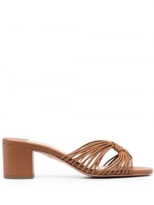 Lær sandaler Aquazzura brun