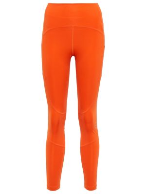 Pantaloni sport cu talie înaltă Adidas By Stella Mccartney portocaliu