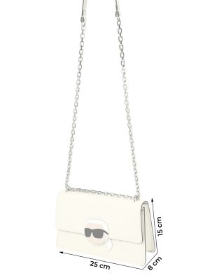 Pisemska torbica Karl Lagerfeld bela