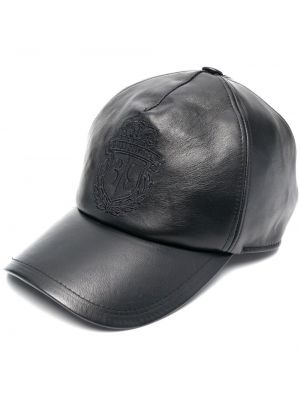 Leder cap mit stickerei Billionaire schwarz