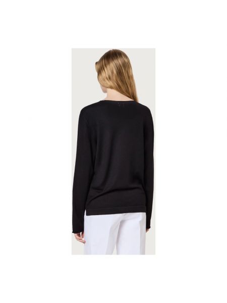 Jersey de algodón de tela jersey con estampado de cachemira Massimo Alba negro