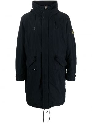 Hette lang jakke Stone Island blå