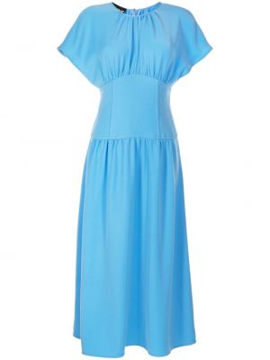Midi šaty na zip s krátkými rukávy z polyesteru Boutique Moschino