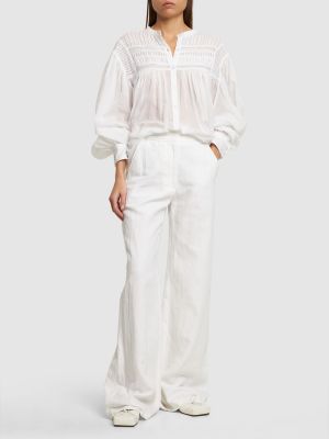 Camisa con botones de algodón Marant Etoile blanco
