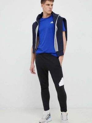 Спортивные штаны с аппликацией Adidas черные