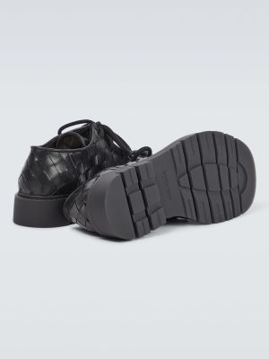 Кожени обувки в стил дерби Bottega Veneta черно