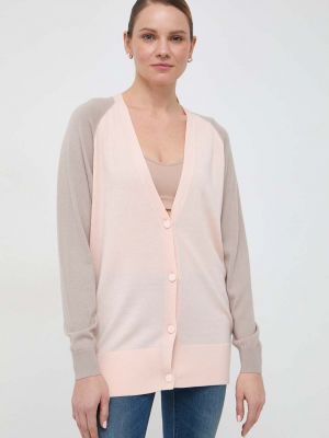 Vlněný svetr Armani Exchange růžový