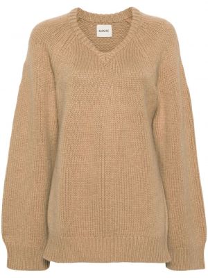 Sweter z kaszmiru Khaite brązowy