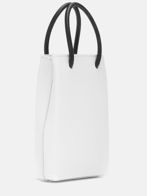 Usnjena nakupovalna torba Balenciaga bela