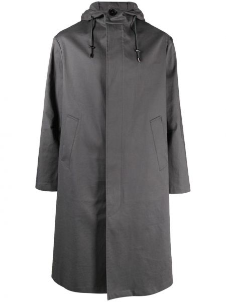 Manteau à capuche imperméable Mackintosh gris