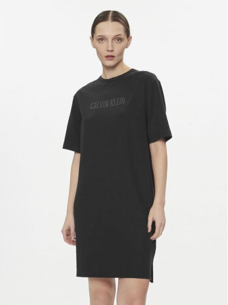 Ночная рубашка свободного кроя Calvin Klein черная