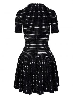 Sukienka mini w grochy Alexander Mcqueen czarna