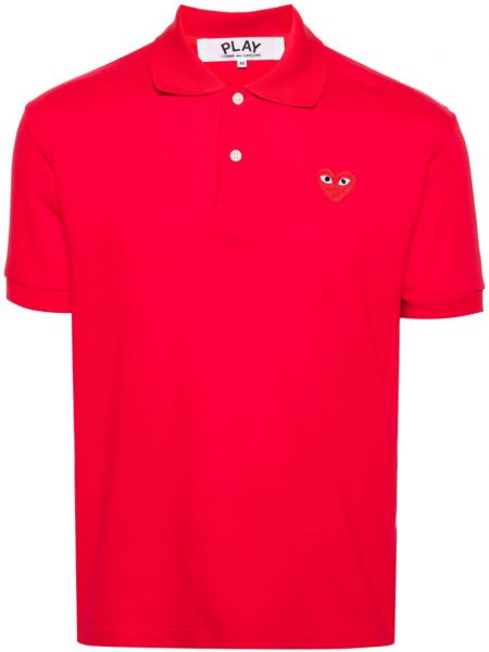 Poloshirt Comme Des Garçons Play rød