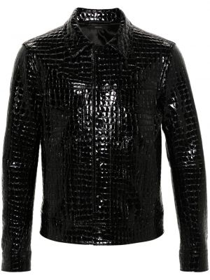 Kožená bunda Tom Ford čierna