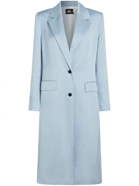 Saténový kabát Karl Lagerfeld modrá