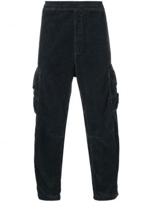 Pantalon cargo en velours côtelé avec applique Stone Island gris