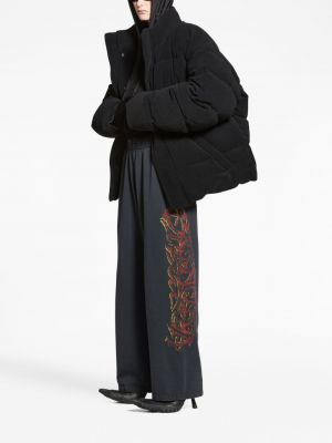 Pantalon de joggings en coton à imprimé Balenciaga noir