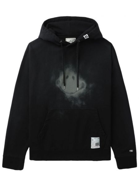 Pamučna hoodie s kapuljačom s printom Maison Mihara Yasuhiro crna