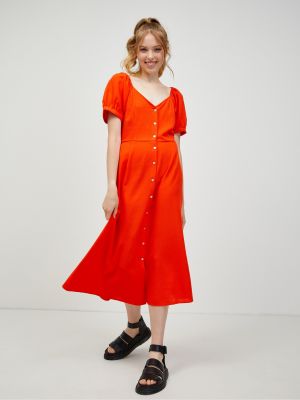 Košeľové šaty Vero Moda oranžová