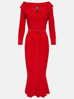 Midi haljina Norma Kamali crvena