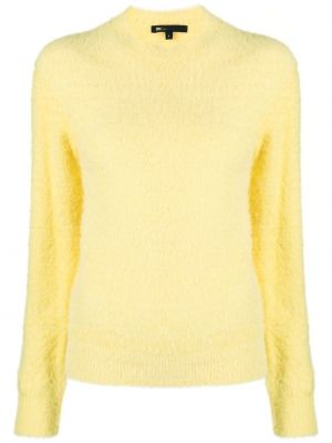 Dzianinowe długi sweter z długim rękawem Maje - żółty