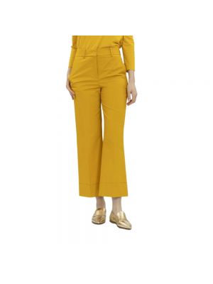 Spodnie bawełniane Incotex żółte