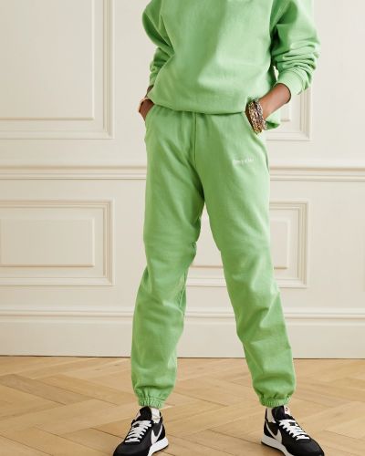 Бавовняний спортивний костюм з вишивкою Sporty And Rich, зелений