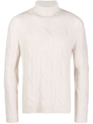 Кашмирен копринен пуловер Eleventy бяло