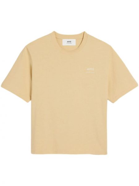 T-shirt di cotone Ami Paris giallo