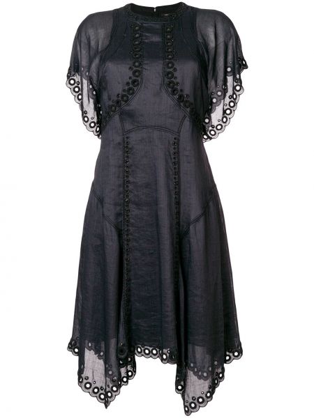 Vestido con bordado bootcut Isabel Marant negro
