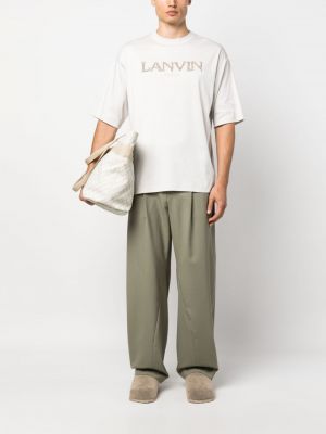 Kokvilnas t-krekls ar izšuvumiem Lanvin