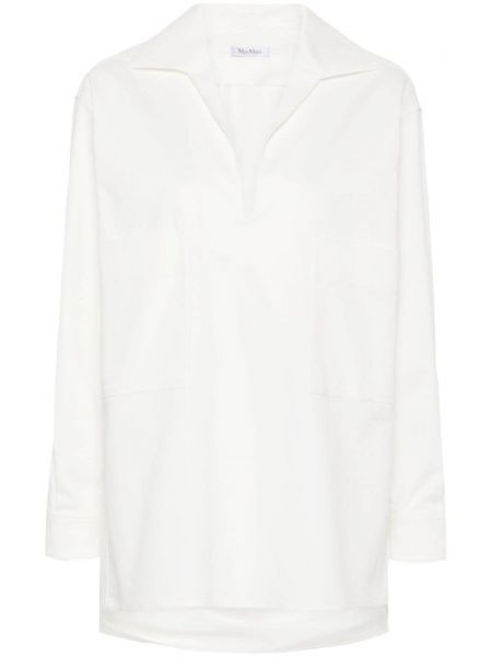 Βαμβακερό πουκάμισο Max Mara λευκό