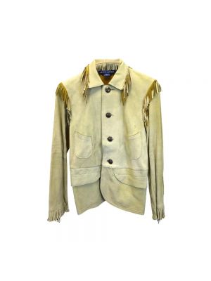 Top skórzany Ralph Lauren Pre-owned beżowy
