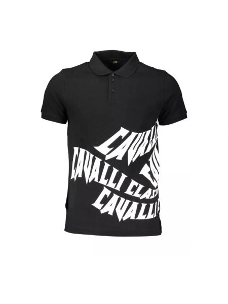 Poloshirt mit print Cavalli Class schwarz