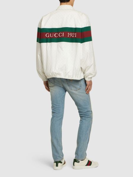 Βαμβακερός μπουφάν Gucci λευκό