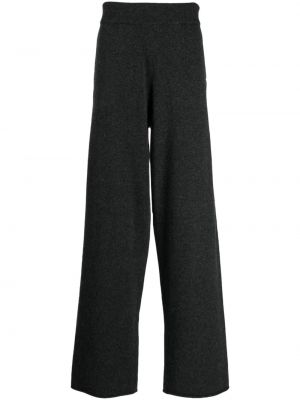 Ravne hlače iz kašmirja Extreme Cashmere siva