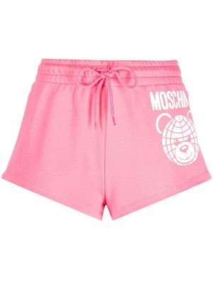 Shorts à imprimé Moschino rose