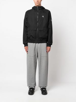 Džinsa jaka ar kapuci ar apdruku Calvin Klein Jeans
