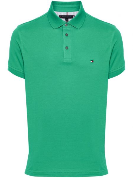 Polo krekls ar izšuvumiem Tommy Hilfiger zaļš