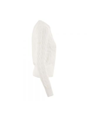Cárdigan de algodón con trenzado Ralph Lauren blanco