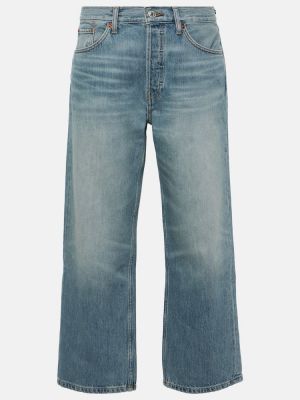 Voľné džínsy s rovným strihom Re/done modrá