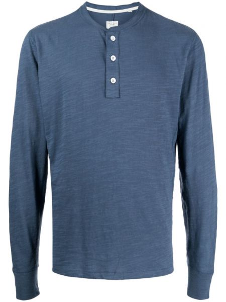 Medvilninis marškinėliai Rag & Bone mėlyna