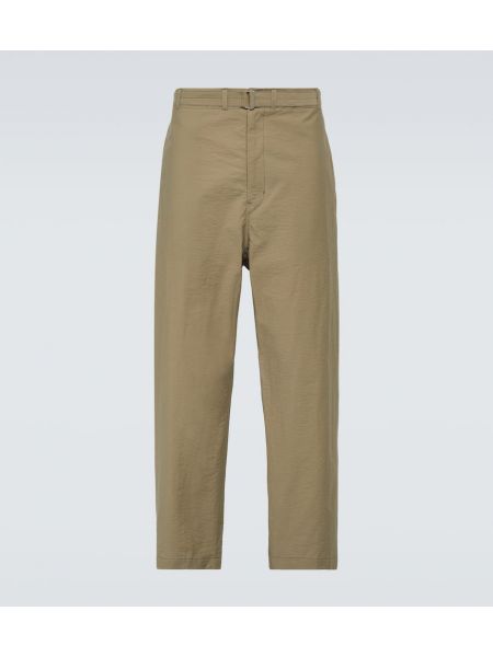Pantalones de algodón Lemaire verde